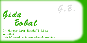 gida bobal business card